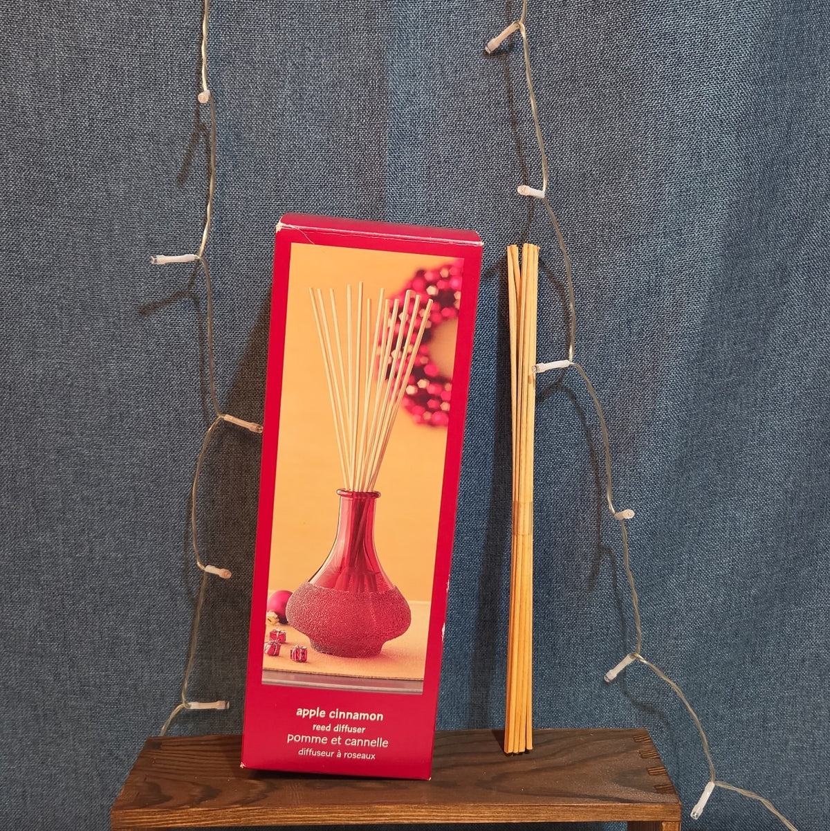 Pier 1 Imports Apple Cinnamon Reed Diffuser Red Glass