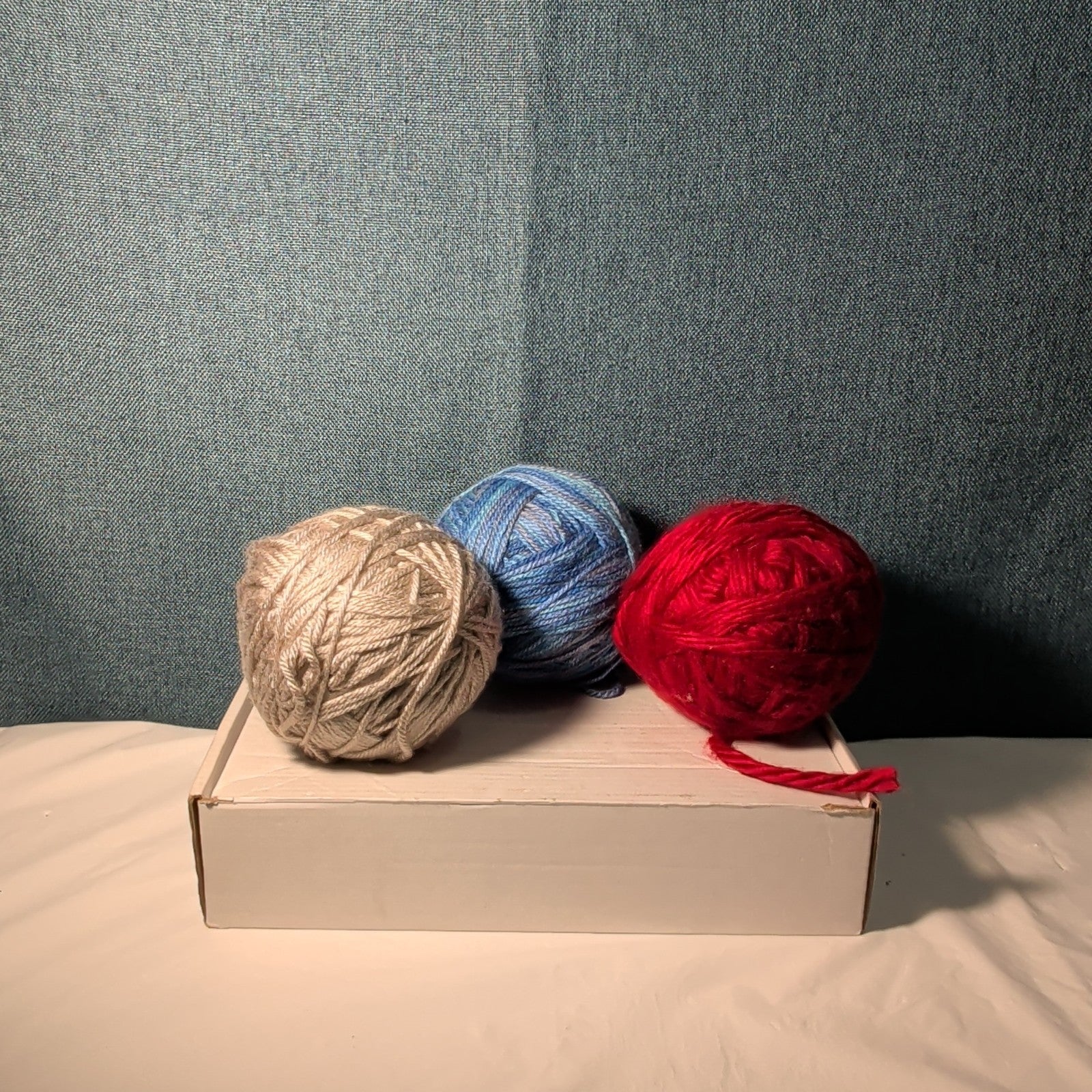 Assorted Yarn Lot 10oz Mixed Red Blue Variegated Grey Partial Skeins Knitting