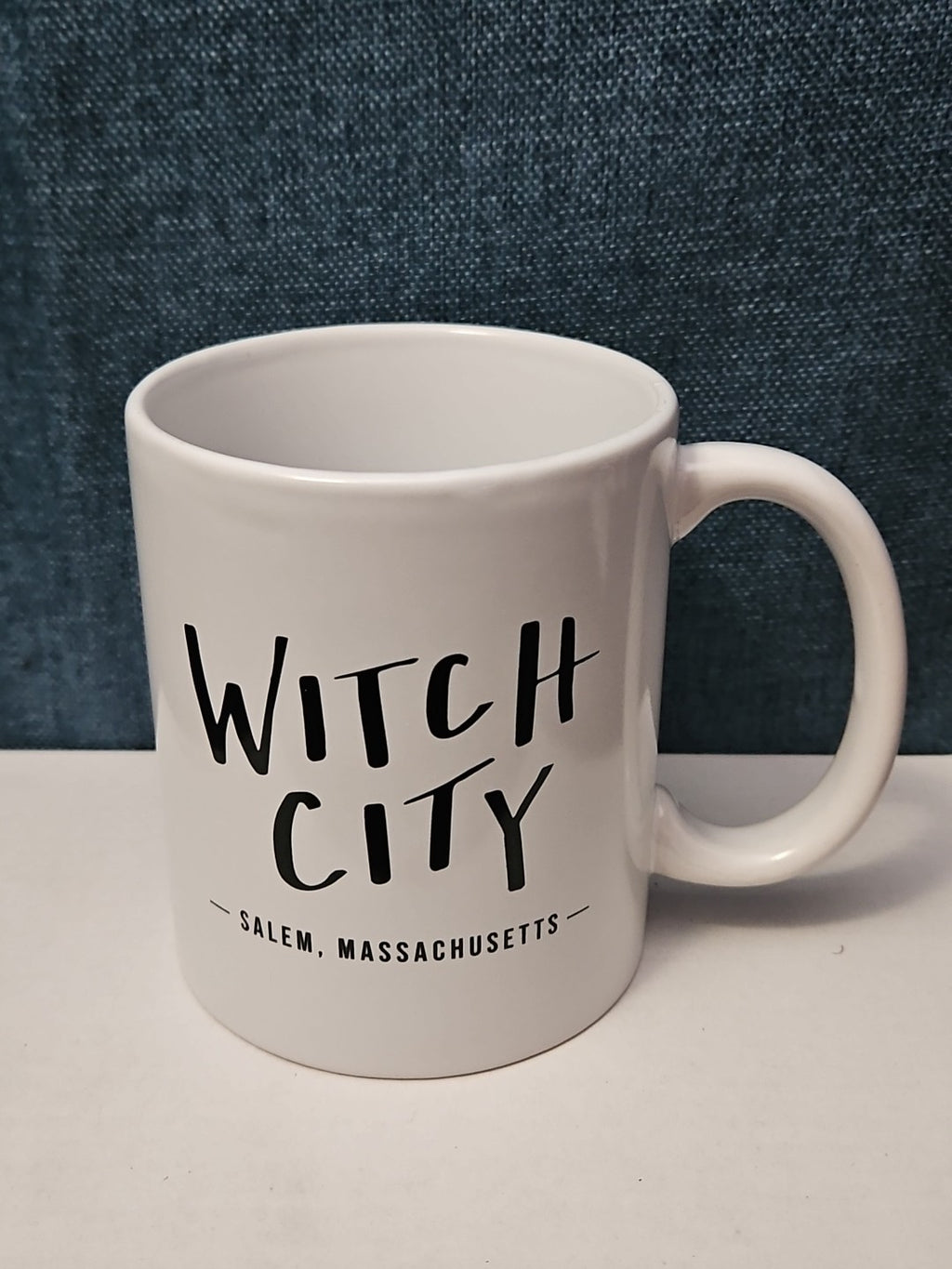 Witch City Salem Massachusetts Coffee Mug | Artistic Souvenir Tea Cup | White
