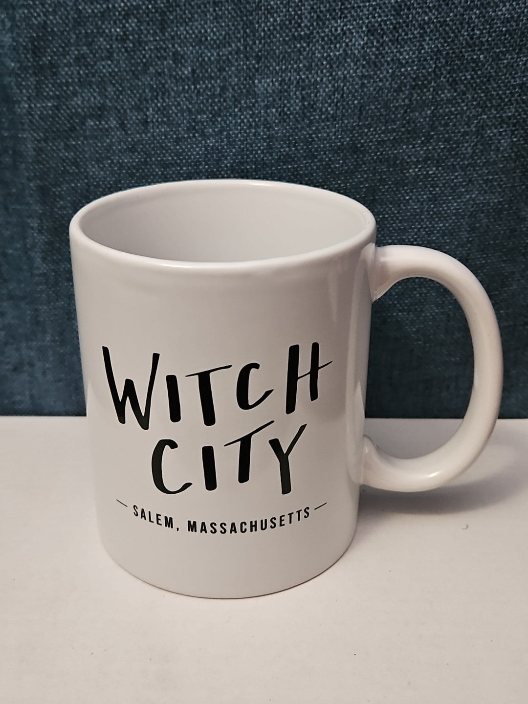 Witch City Salem Massachusetts Coffee Mug | Artistic Souvenir Tea Cup | White