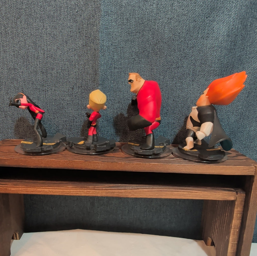 Disney Infinity 1.0 Incredibles 4 Figure Lot Syndrome Dash PVC Loose