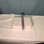 Boye Size 5 Aluminum Knitting Needles 14 Inch Straight Pair Purple Vintage 6328