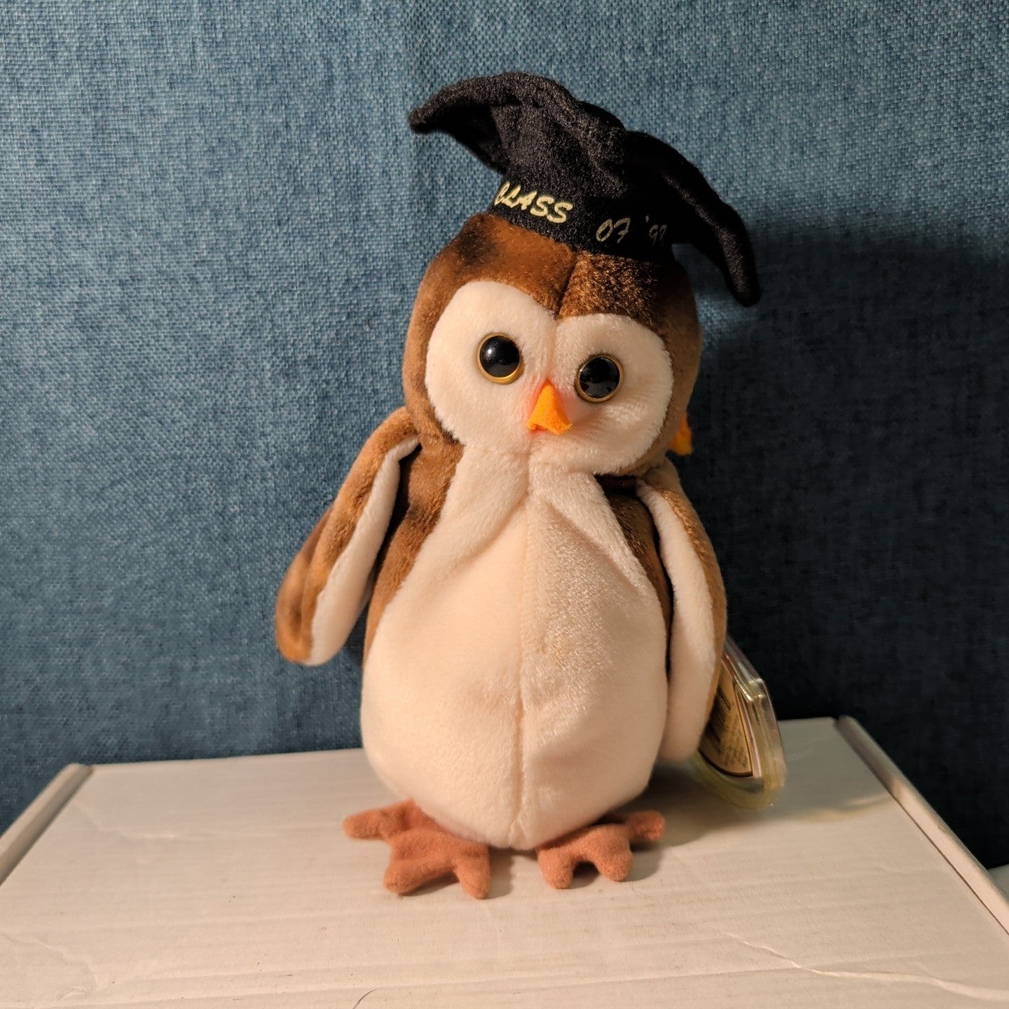 Wise TY Beanie Baby Owl Class of 1998 Graduation Gift MWMT with Tag Protector