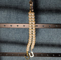 Faux Pearl Purse Charm Gold Silver Tone Letter U