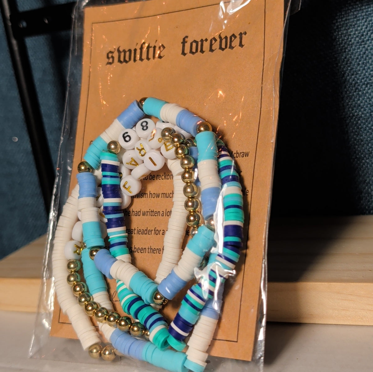 Swiftie Forever 5-Piece Beaded Bracelet Set Eras Tour Y2K NWT