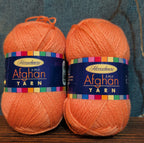 Herrschners Afghan Yarn 2 Ply Coral Rose Acrylic 2 Skein