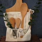 Natural Wood Charcuterie Board 6Pc Farmhouse