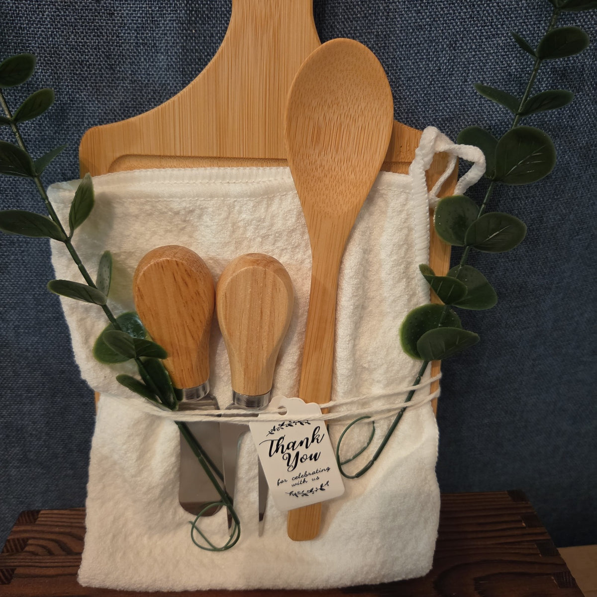 Natural Wood Charcuterie Board 6Pc Farmhouse