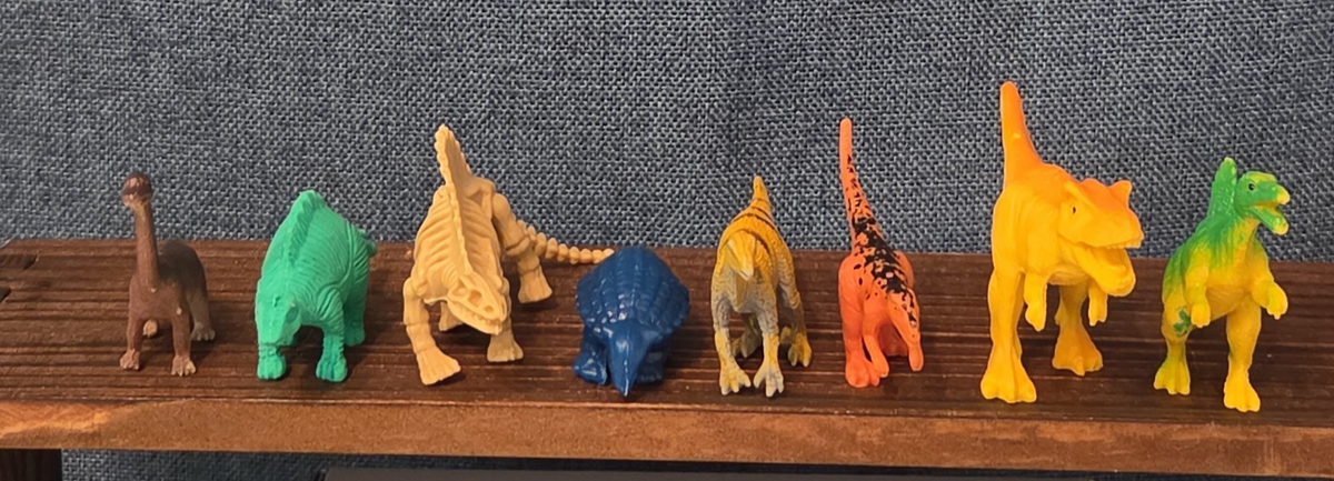 Mini Plastic Dinosaur Figure Lot 8 Prehistoric Toys