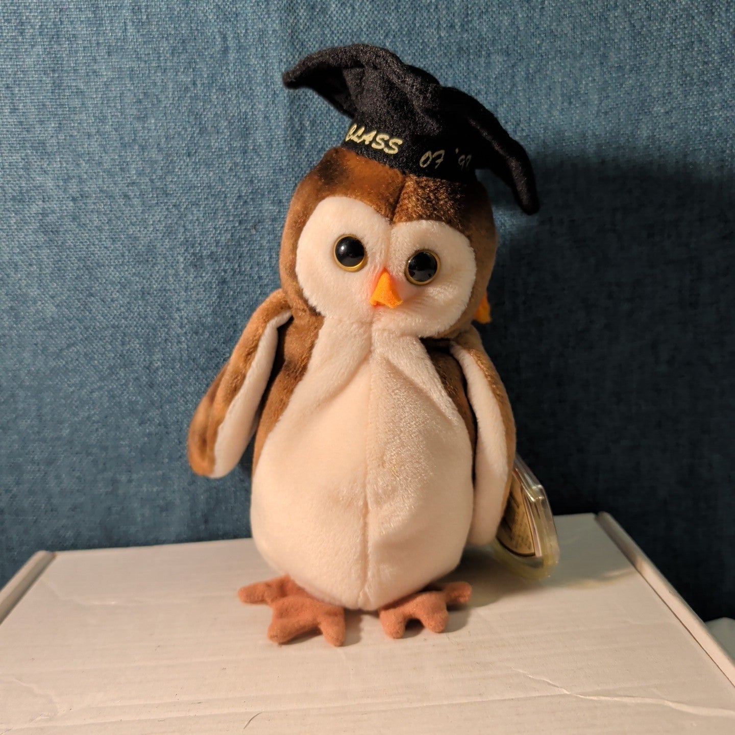 Wise TY Beanie Baby Owl Class of 1998 Graduation Gift MWMT with Tag Protector
