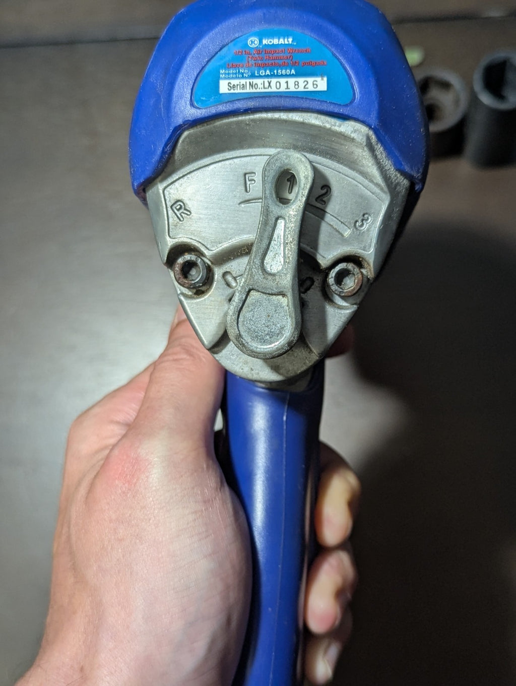 Kobalt 1/2" Air Impact Wrench + 7 Socket Set | Pneumatic Twin Hammer Tool LGA-15