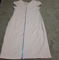 Blush Pink Midi Dress Full Zip Cutout Short Sleeve Bodycon XXL