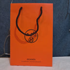 Hermes Small Orange Shopping Bag Authentic Paper Gift Tote Luxury Decor