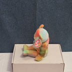 Ty Beanie Baby Peace Bear 1997 Retired - Unique Pastel Tie Dye Tag Protector