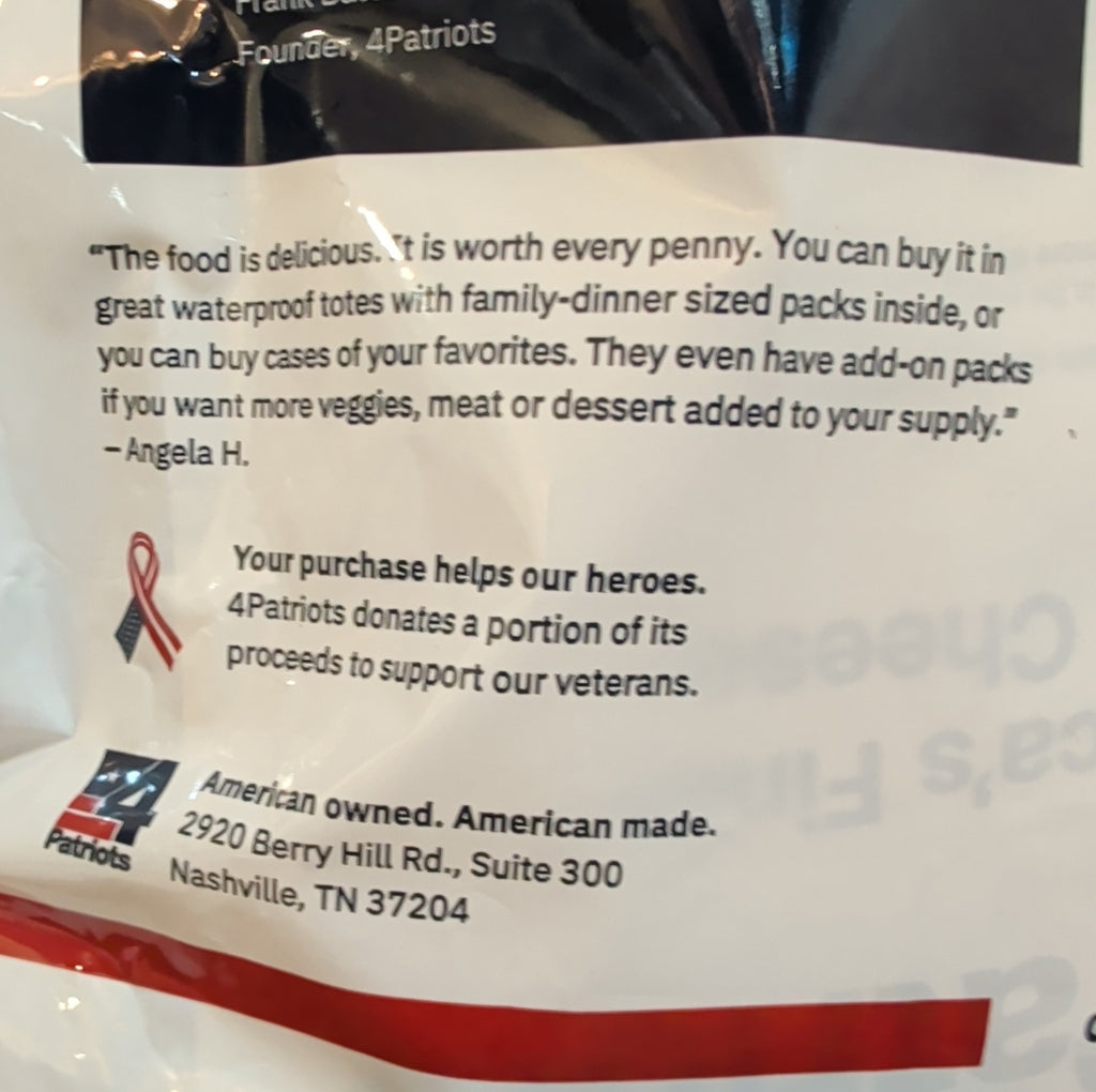 4Patriots 72-Hour Survival Food Kit Emergency MRE Supply