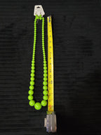 Chunky Bubblegum Bead Necklace Earring Set Green Retro New On Card