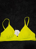 Amazon Essentials Bikini Top M Lime Green UPF 50+ Bralette Swimwear NWT Summer