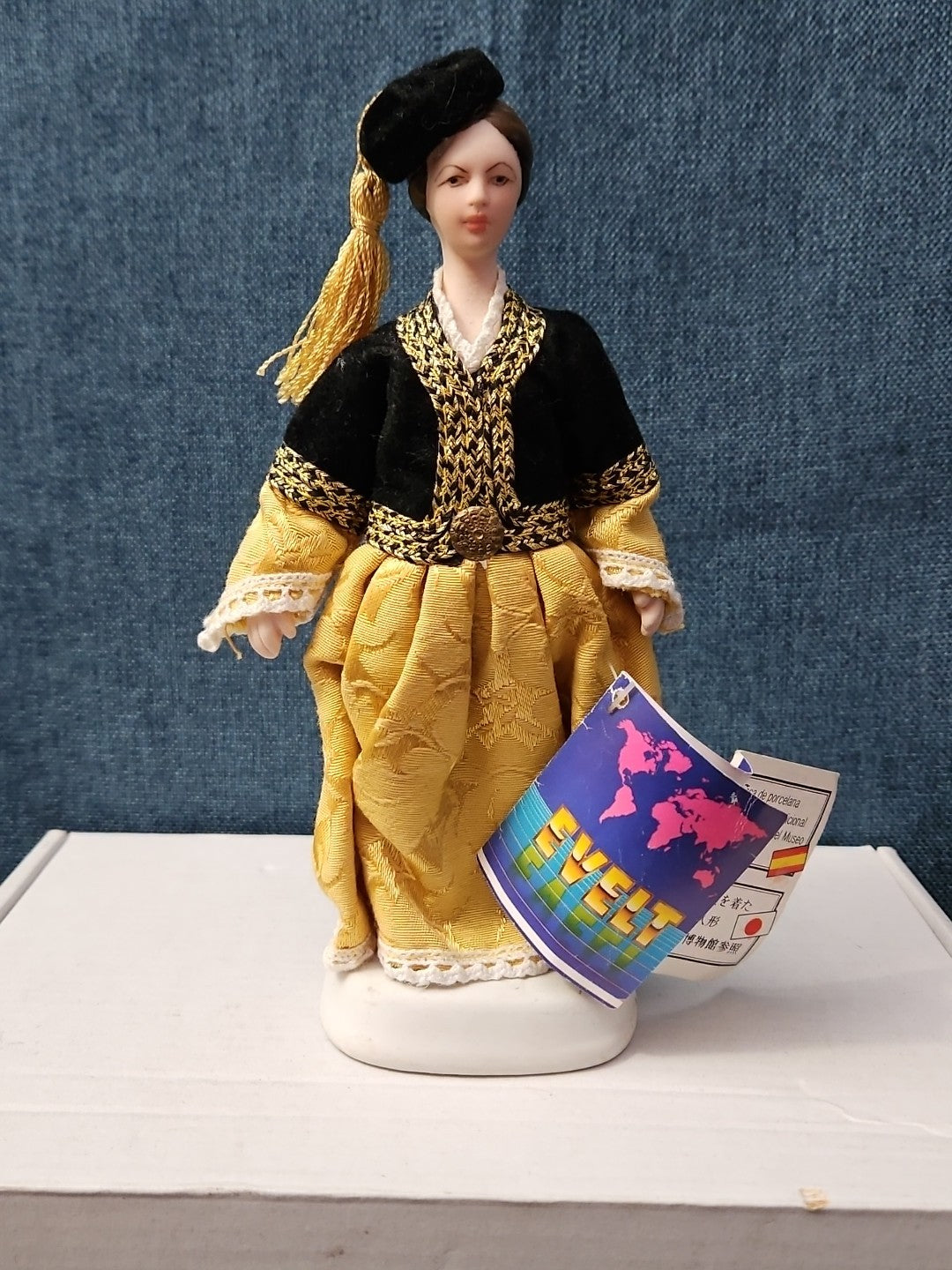 Vintage Evelt Themis Porcelain Doll | Handmade in Greece | Traditional Costume |