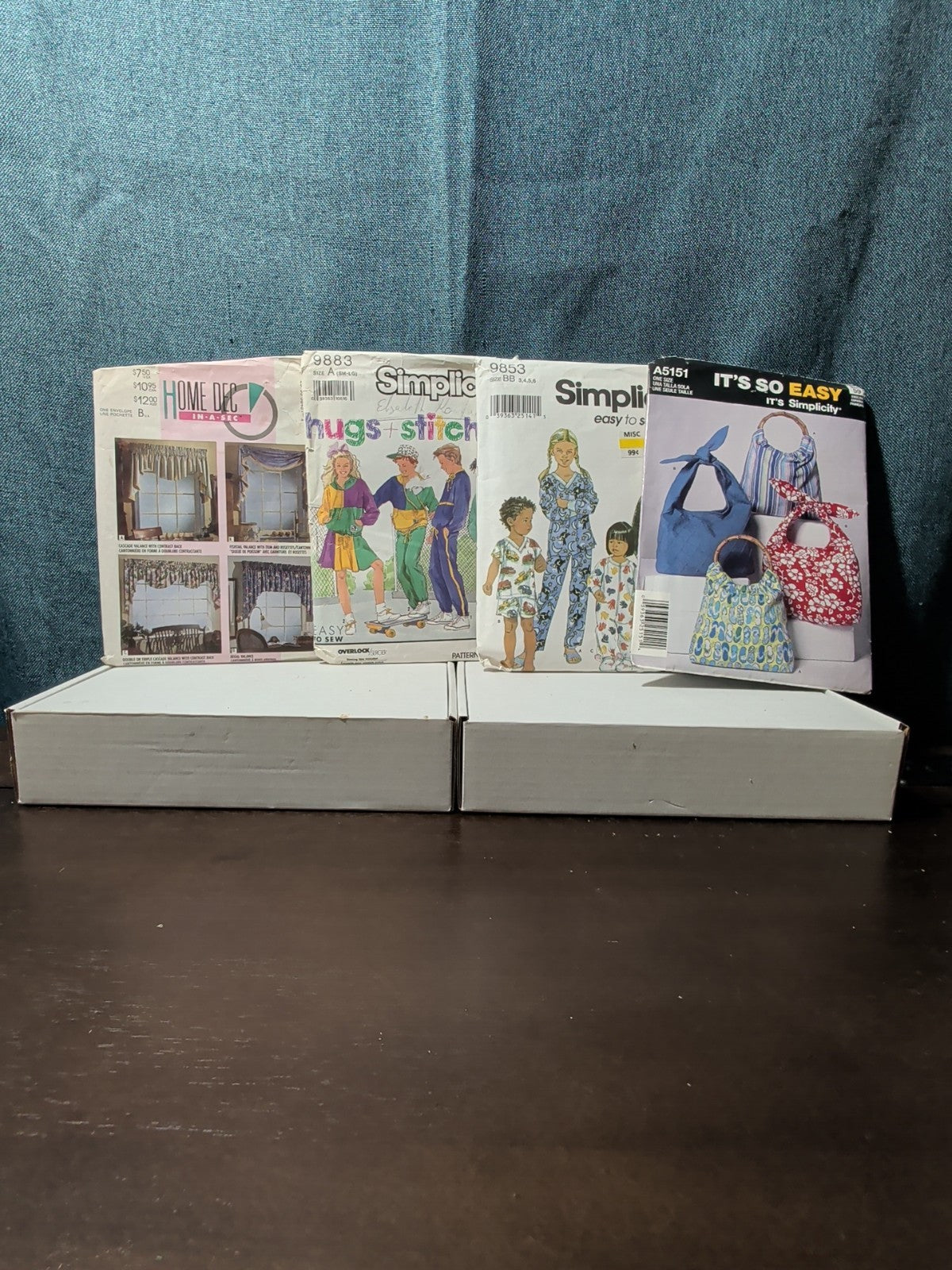 4 Sewing Patterns | Kids PJs & Retro Sweatsuits | Tote Bags | Window Valance