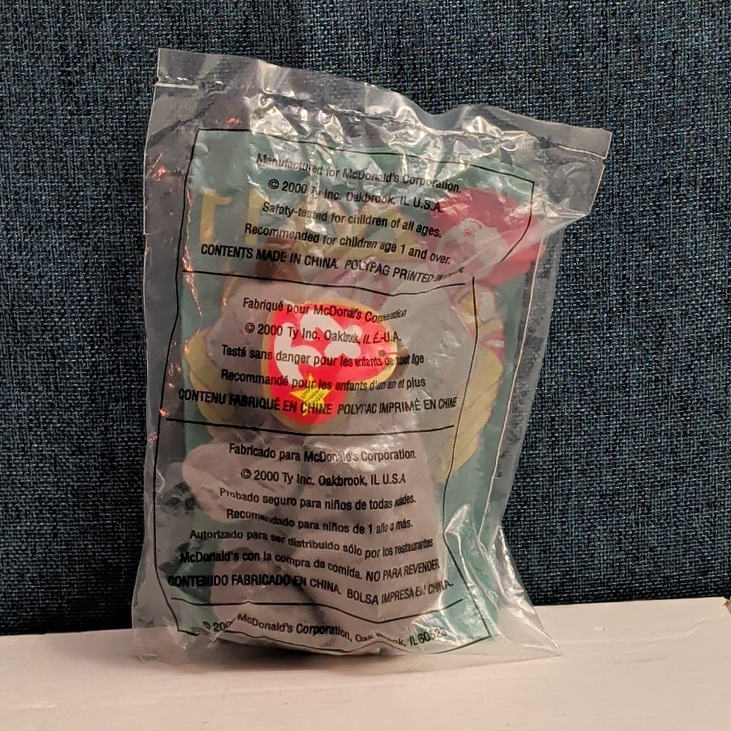 Ty Teenie Beanie Baby Spike Rhinoceros #11 McDonald’s 2000 New in Package Retire