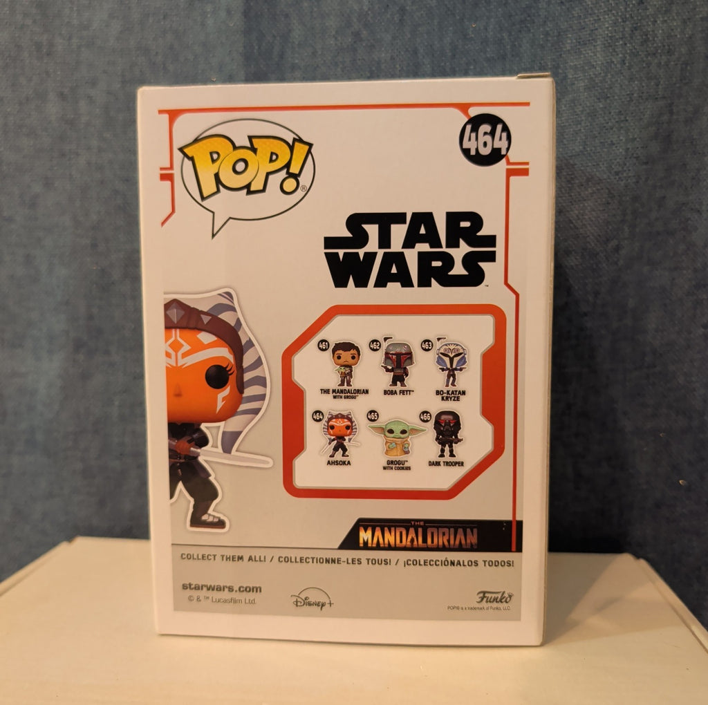 Funko POP Star Wars Ahsoka 464 The Mandalorian Dual Sabers in Box with Protector