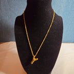 Y Initial Bubble Letter Necklace Gold Tone Satellite