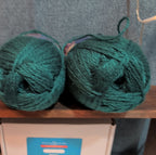 Herrschners Afghan Yarn 2 Ply Deep Teal Acrylic 2 Skein Lot