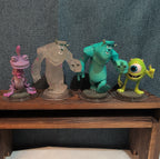Disney Infinity Monsters Inc 4 Figure Lot Crystal Sulley Mike PVC Loose