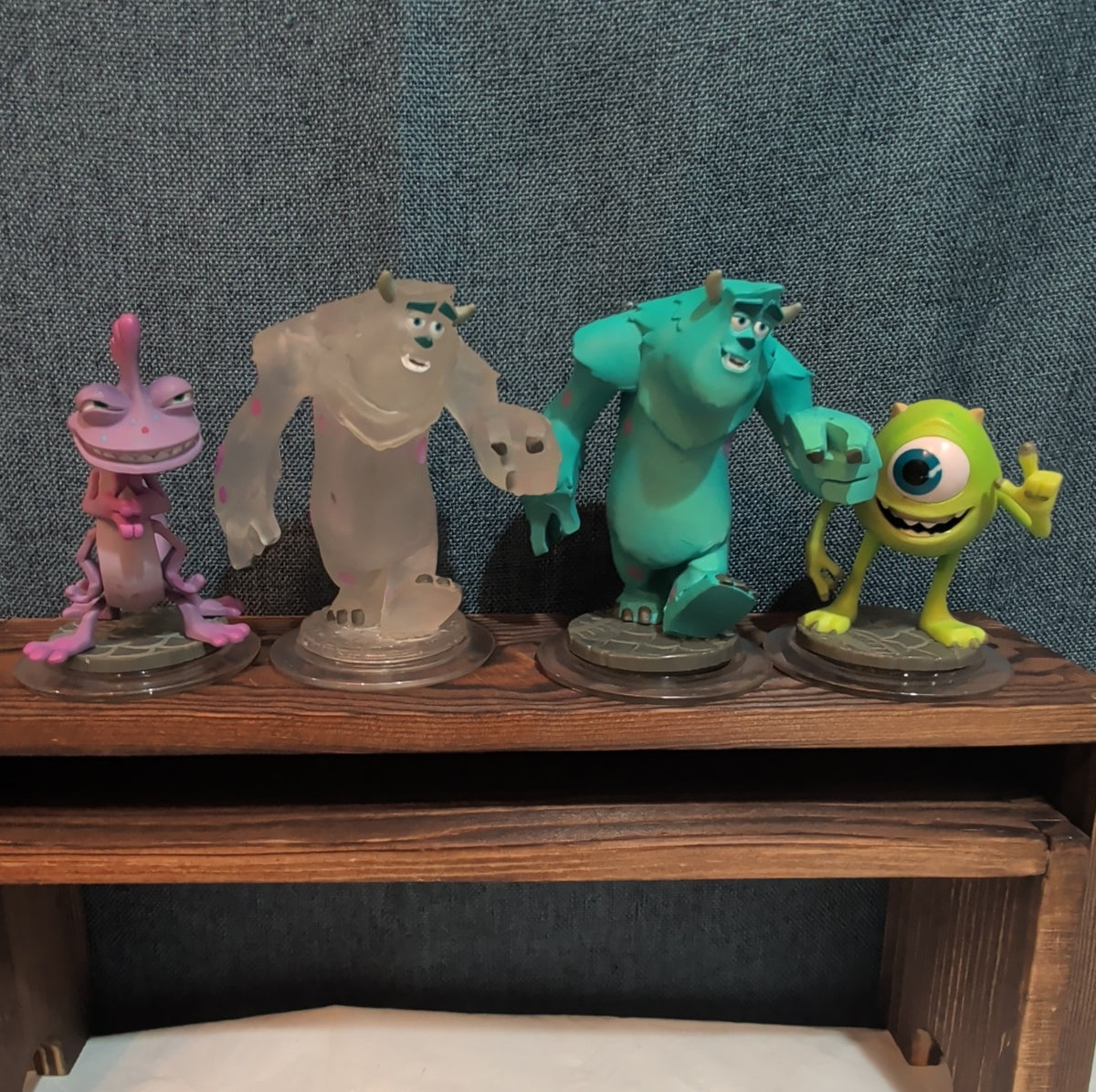 Disney Infinity Monsters Inc 4 Figure Lot Crystal Sulley Mike PVC Loose
