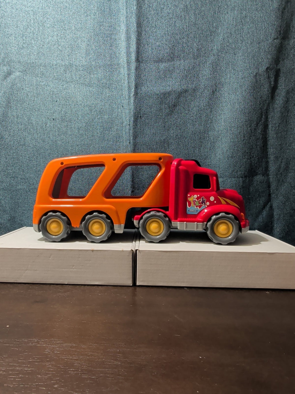 Big Toddler Semi Truck Car Hauler Toy Vehicle Lights & Sounds Transport Trailer