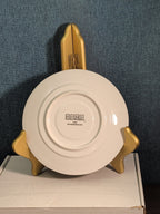 Home Essentials China Saucer Plate White with Gold Rim Individual Replacement