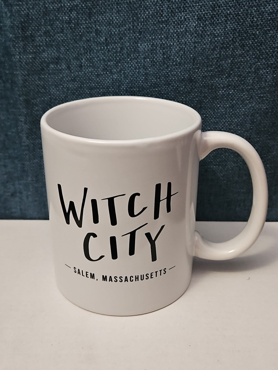 Witch City Salem Massachusetts Coffee Mug | Artistic Souvenir Tea Cup | White