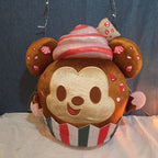 Disney Mickey Mouse Gingerbread Cupcake Plush Toy with Peppermint Accents