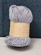 ThinkThings Milk Cotton Yarn | Soft Silver Grey 50g Skein Anti-Pilling