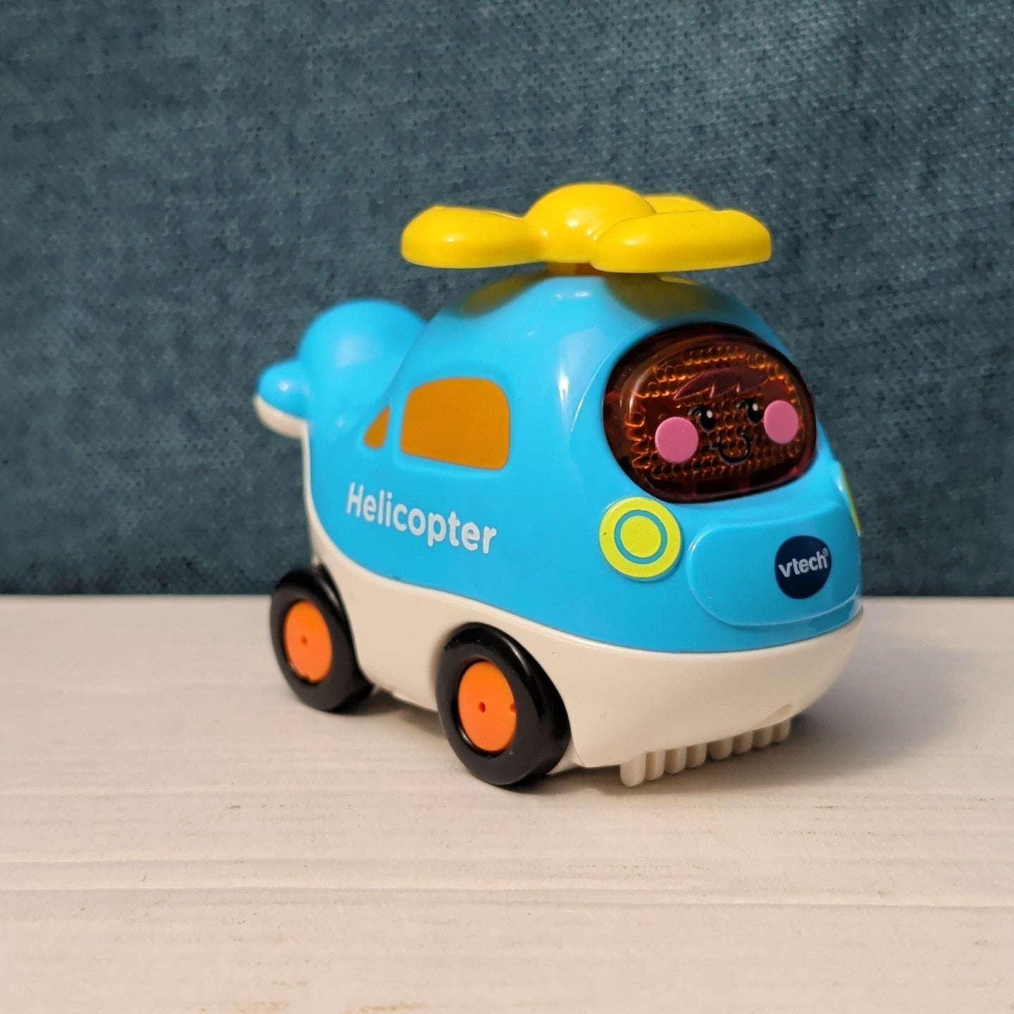 VTech Go! Go! Smart Wheels HELICOPTER | Light Blue & Yellow | Tested Works!