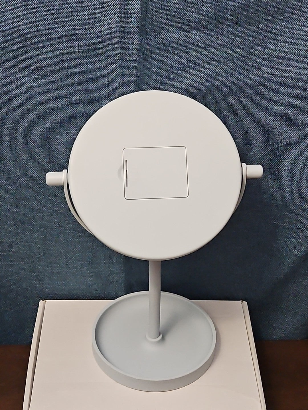 LED Tabletop Vanity Mirror 8.5" Round Makeup Mirror Jewelry Tray Base | Tested
