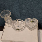 Forever Crystal 3pc Vanity Set | 24% Lead Crystal Zajecar Yugoslavia NEW IN BOX