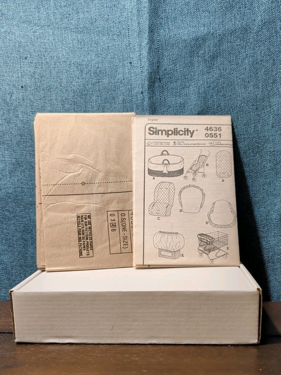 Simplicity 4636 Baby Accessory Pattern 2005 Car Seat Stroller Glider Cover UNCUT