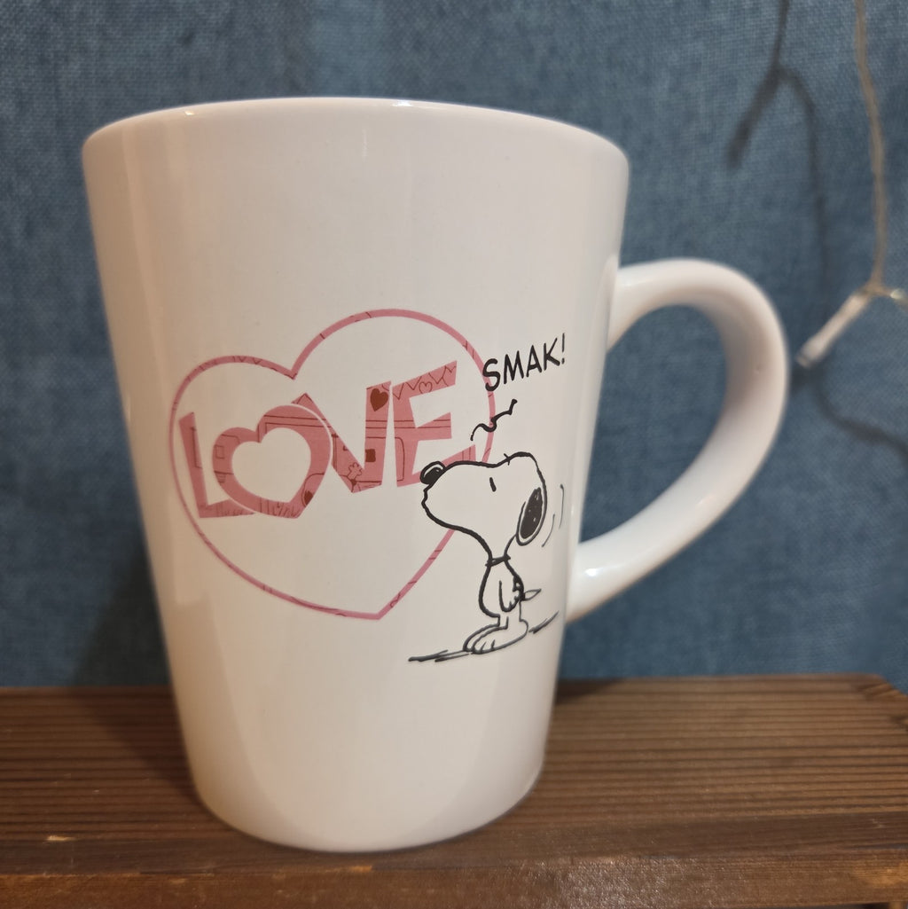 Peanuts Snoopy Love Smak 16oz Ceramic Mug Woodstock Heart Cartoon Valentine