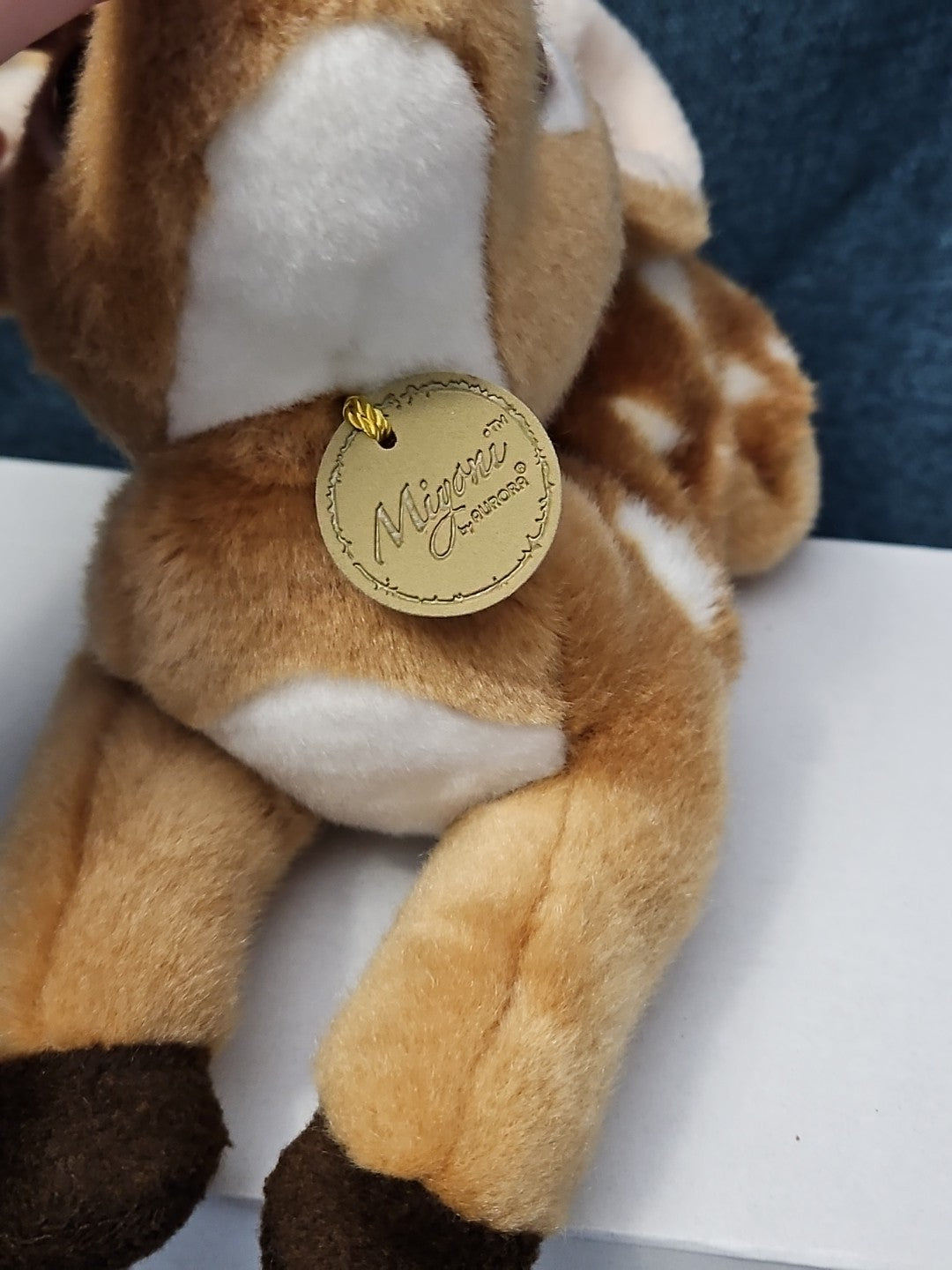 Aurora Miyoni Spotted Fawn Deer Plush 11" | Realistic Laying Down Stuffed Animal