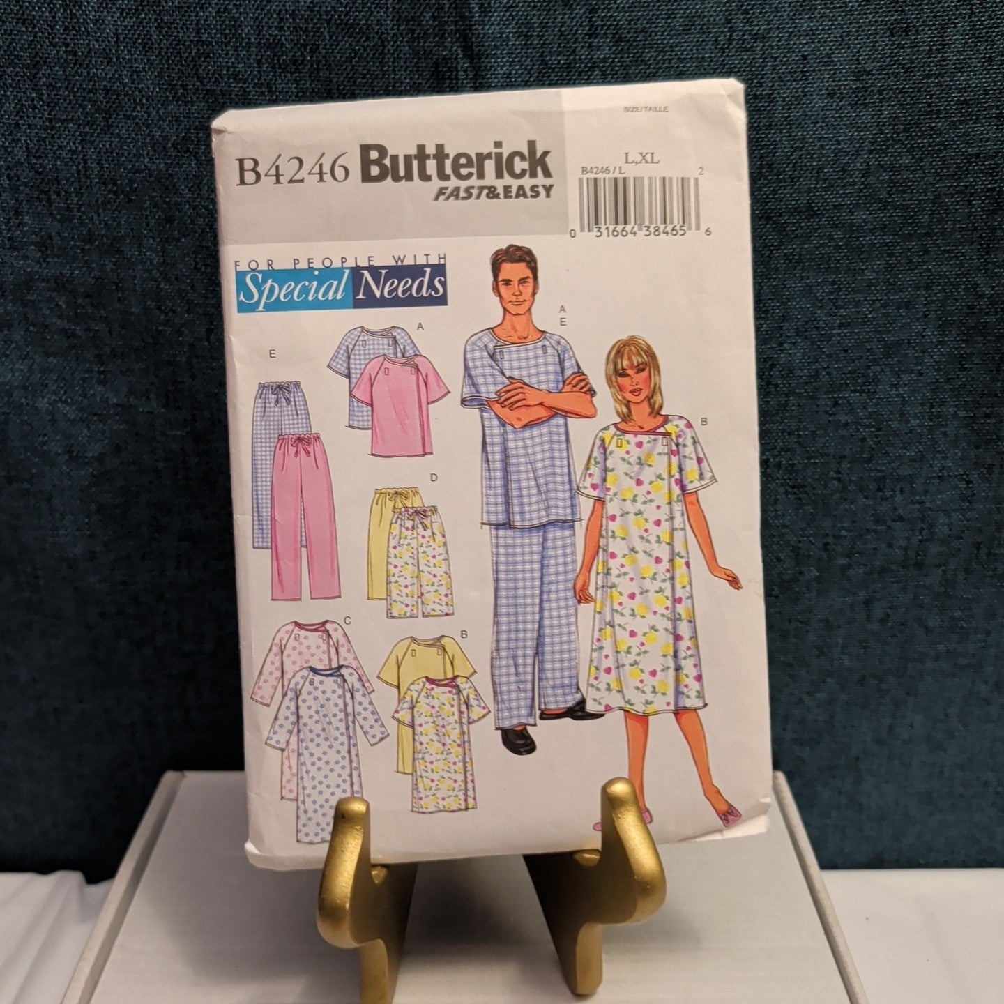 Butterick B4246 Sewing Pattern Adaptive Special Needs Gown Pants Unisex