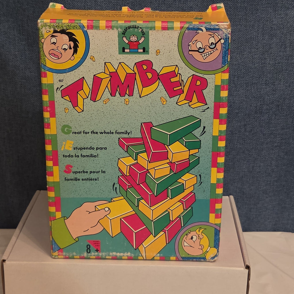Vintage Discovery Toys Timber Wooden Block Stacking Game