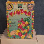 Vintage Discovery Toys Timber Wooden Block Stacking Game