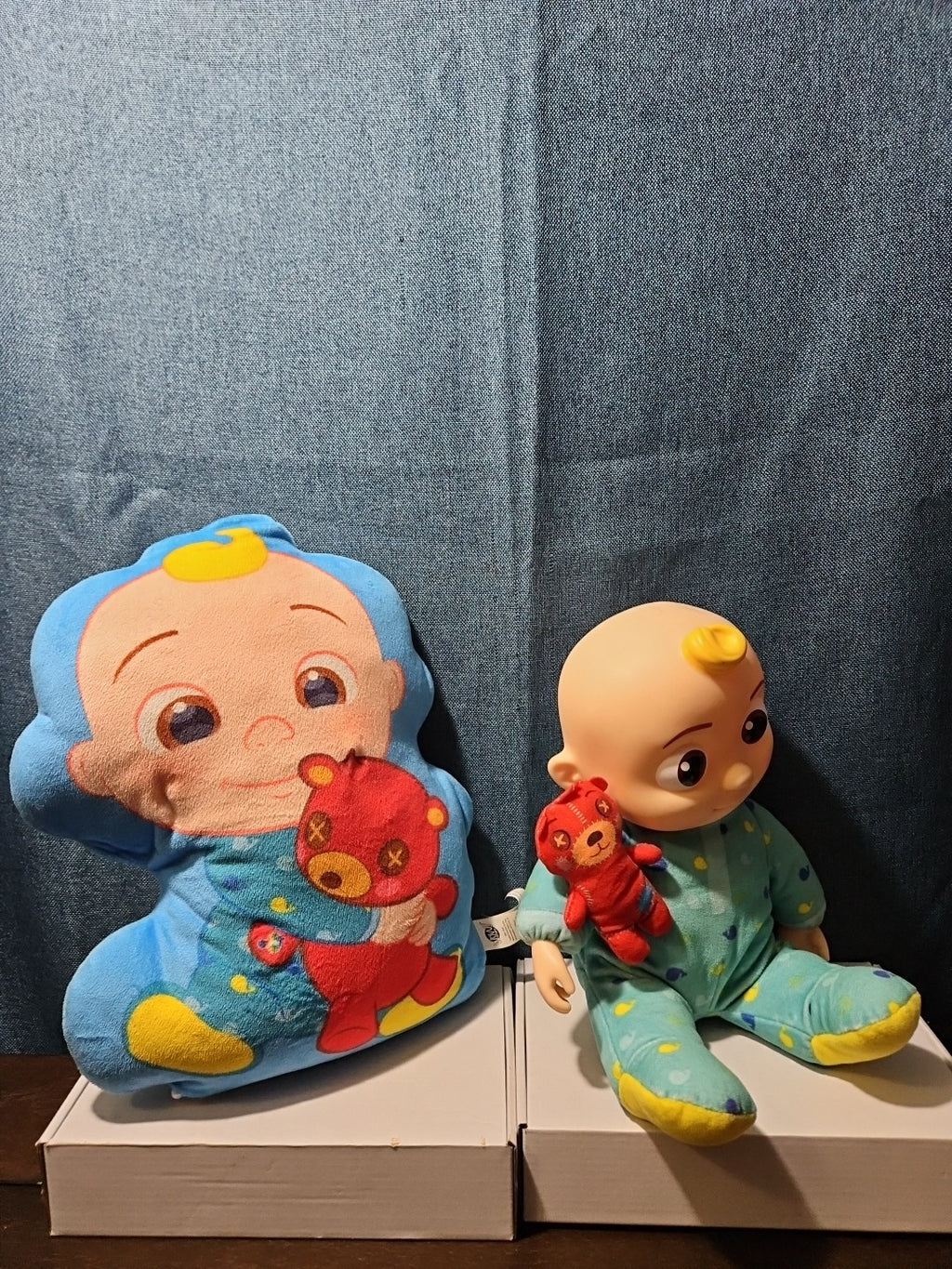 CoComelon Toy Lot Musical Bedtime JJ Doll Plush Pillow 4 Mini Vehicles Jazwares