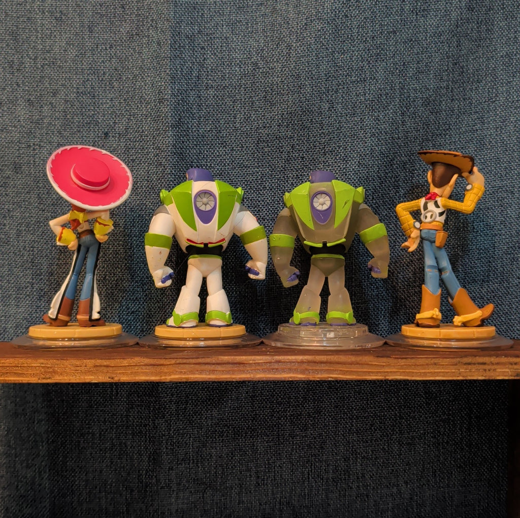 Disney Infinity 1.0 Toy Story 4 Figures Jessie Buzz Buzz Crystal Variant Woody