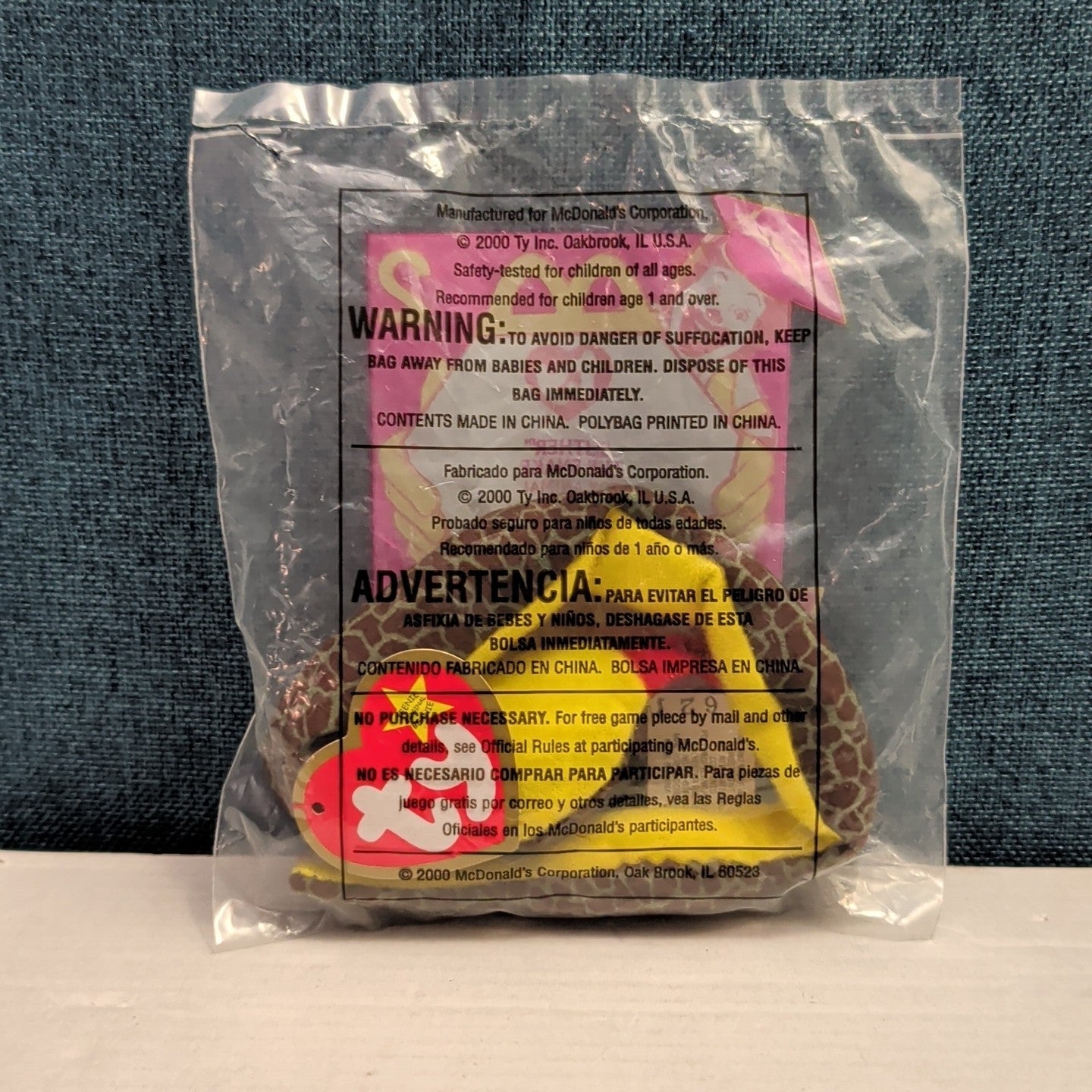 ​Ty McDonald’s Teenie Beanie Baby Slither the Snake #2 2000 | Sealed | Vintage 