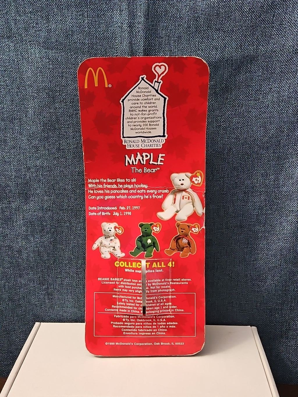 Ty Beanie Baby Maple the Bear | 1997 McDonald's Charity Exclusive