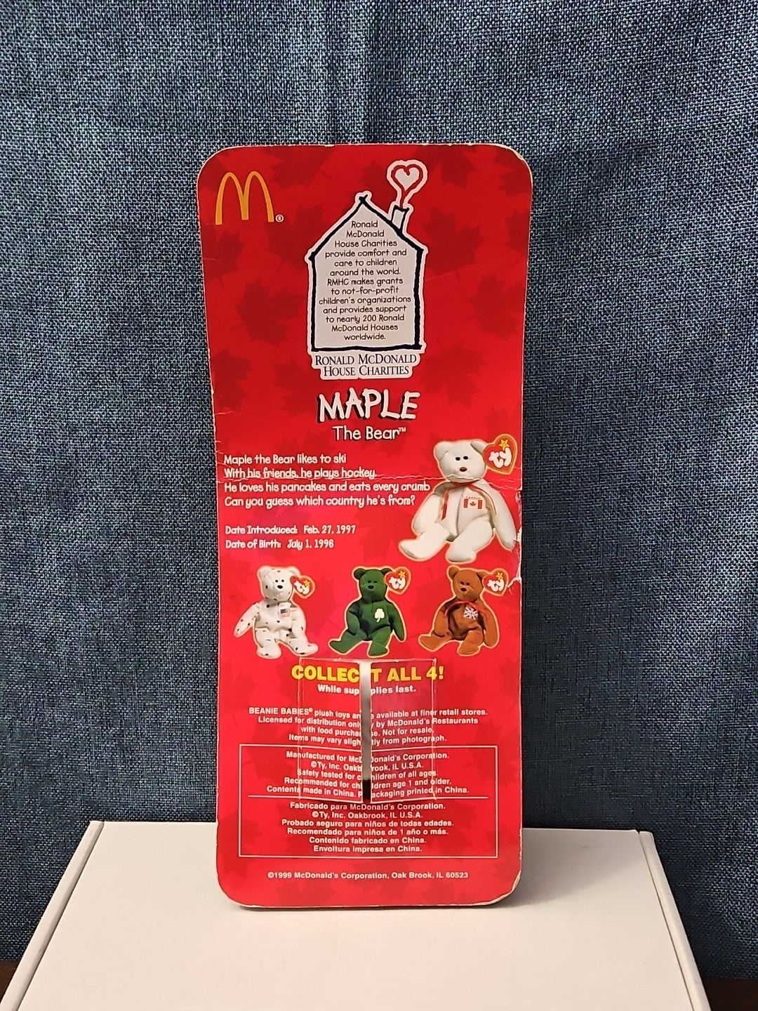 Ty Beanie Baby Maple the Bear | 1997 McDonald's Charity Exclusive