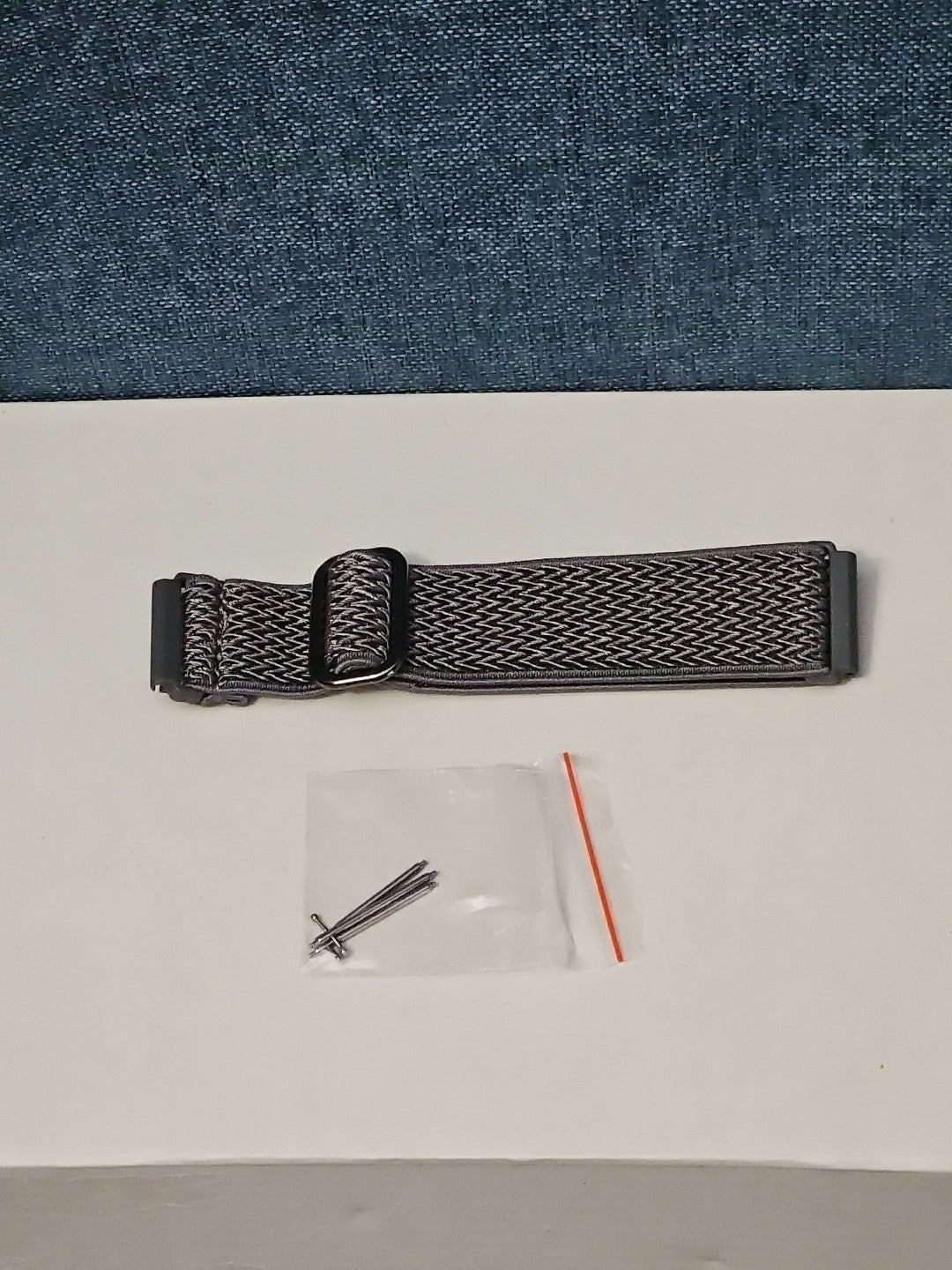 Fitbit Versa 1 / 2 / Lite Watch Band | Stretchy Elastic Nylon Strap | Dark Grey