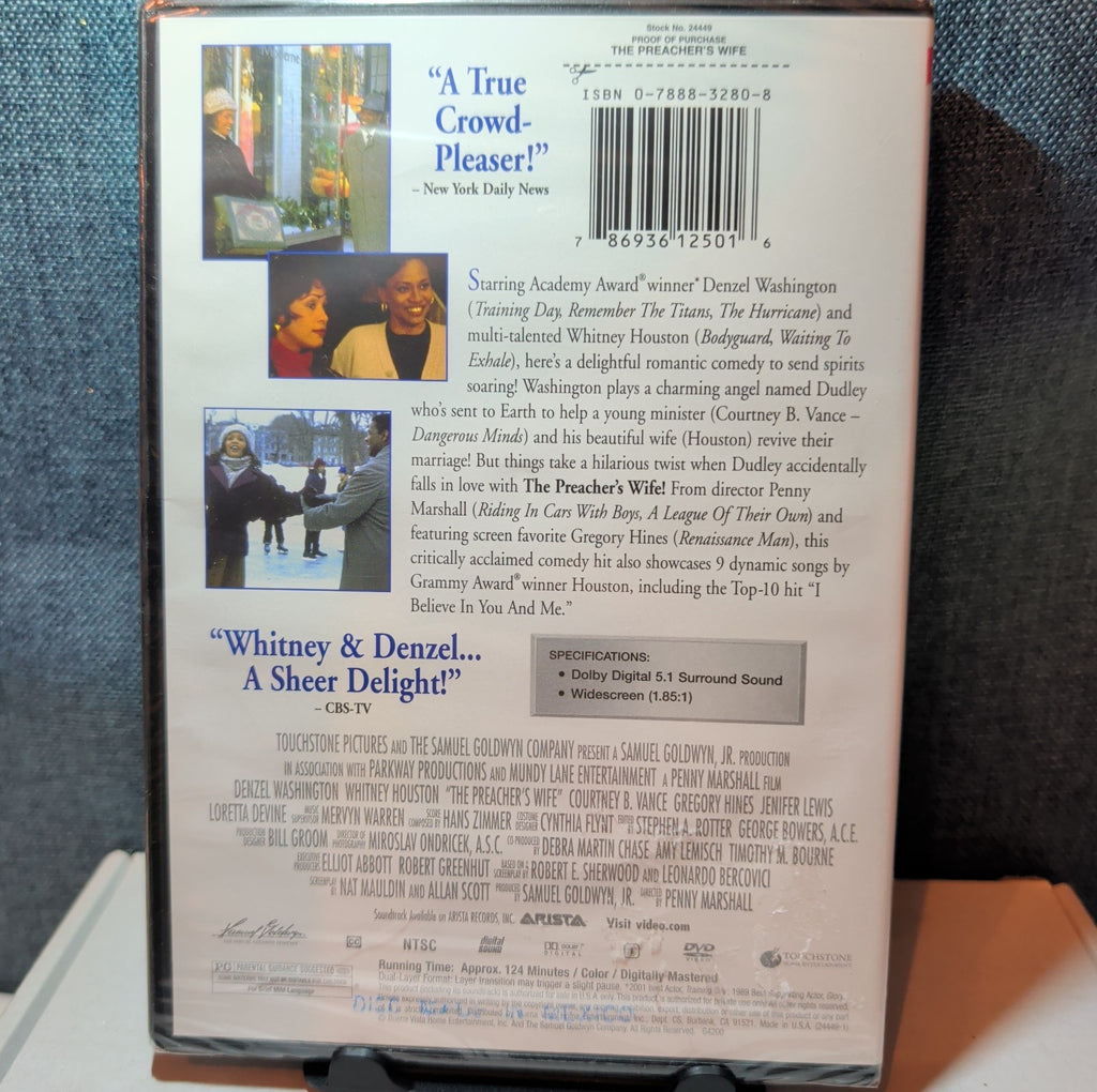 The Preacher's Wife DVD 2002 Widescreen Whitney Houston Sealed